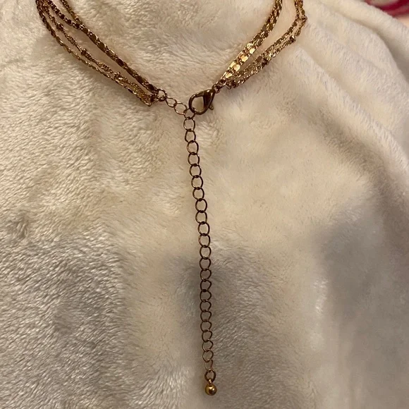 🌸 Rose Gold Layered Choker Necklace - Picture 9 of 12